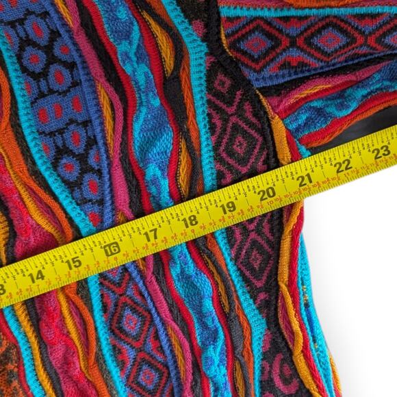 GECCU Australia Men's Textured Rainbow Merino Cardigan - Picture 8 of 9